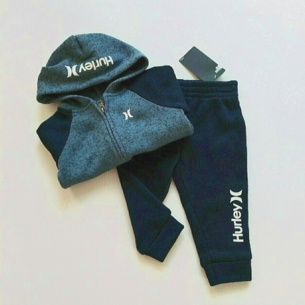 NWT Baby Hurley Sweatshirt & jogger Pants Outfit 12M